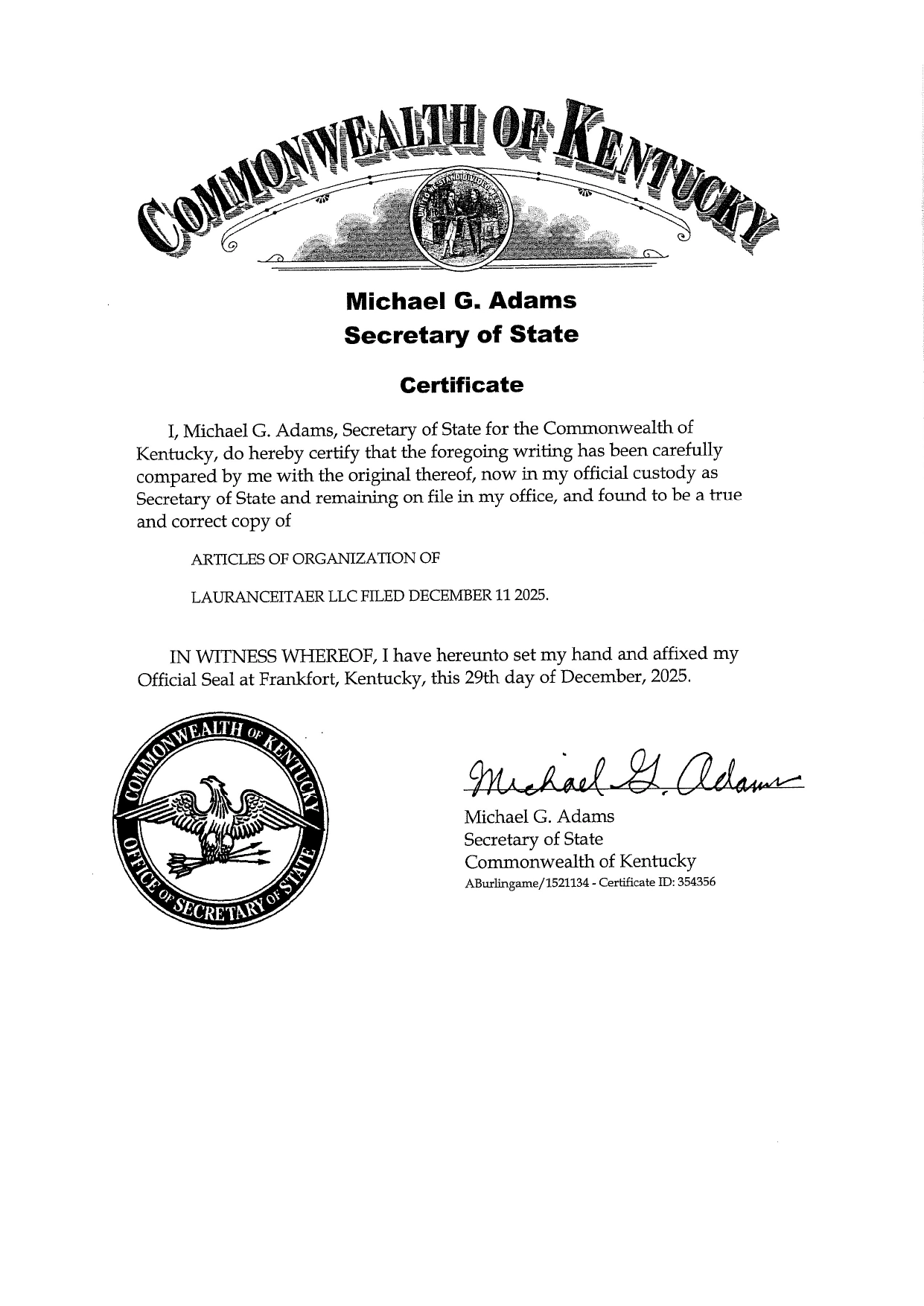 肯塔基州公司注册